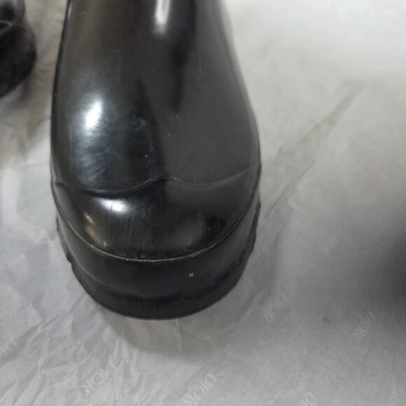 Hunter Boots Youth Size 4 Black Original Kids Gloss Rain Wellington Rubber - Picture 11 of 11